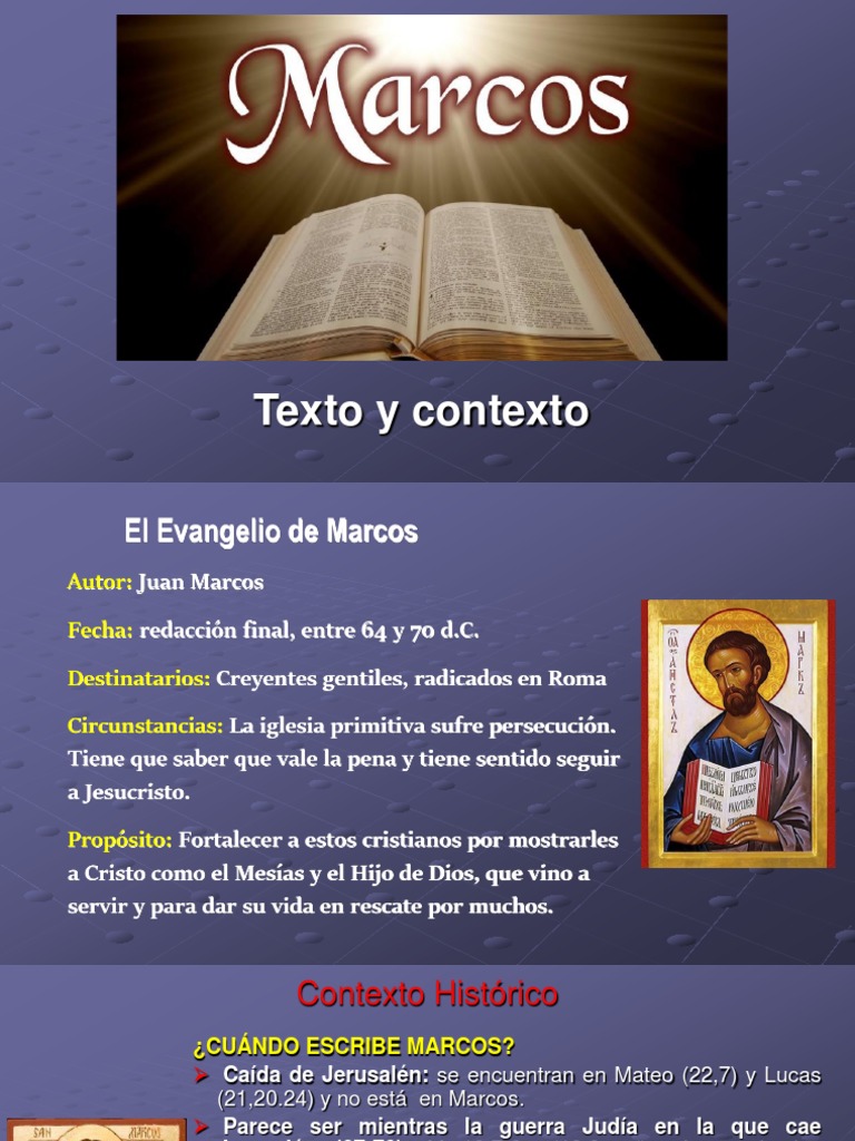 Evangelio de San Marcos | PDF | Evangelio de Marcos | Evangelios