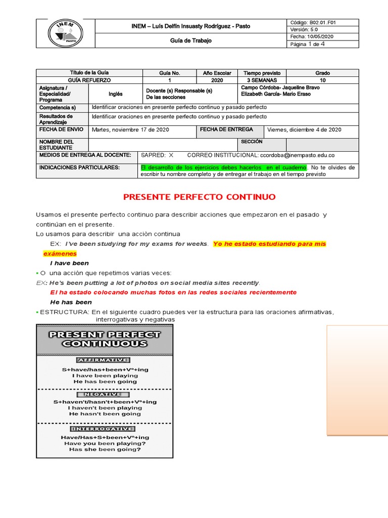 Guía Ref.y Sup.Inglés 10 PDF Lingüística Gramática