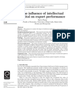 The Influence of Intellectual Capital On Export Performance (Pucar, 2012)