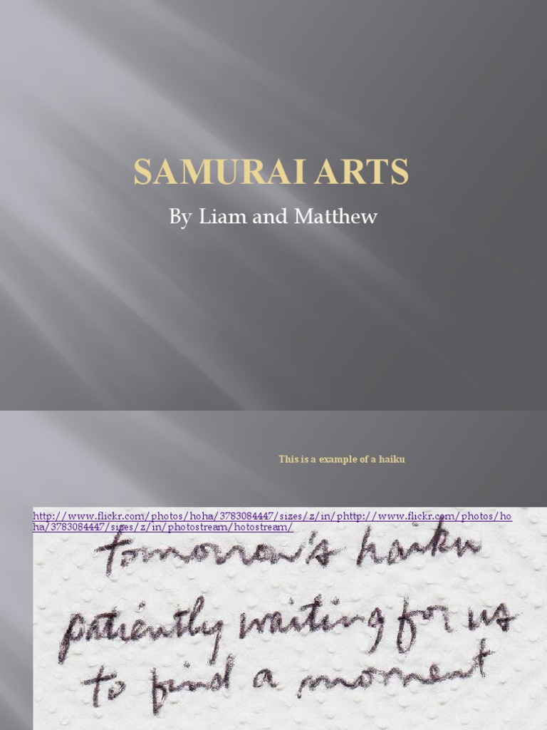 Exploring Samurai Arts and Haikus | PDF