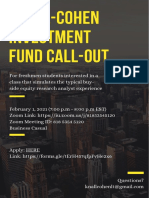 Knall-Cohen Investment Fund Call-Out