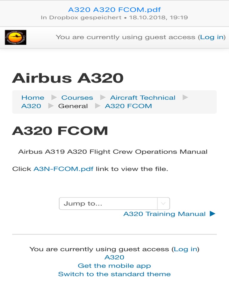 A320 Flight Crew Operations Manual | PDF | Computers | Technology ...