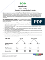 Aquatherm Standard Pressure Testing Procedure: Pipe SDR