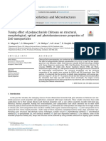 Tuning Effect of Polysaccharide Chitosan on Structural,Morphological, Optical and Photoluminescence Properties of ZnO Nanoparticles