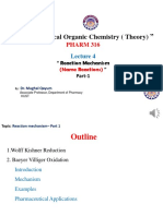 Organic Reactions & Mechanisms Lect 4