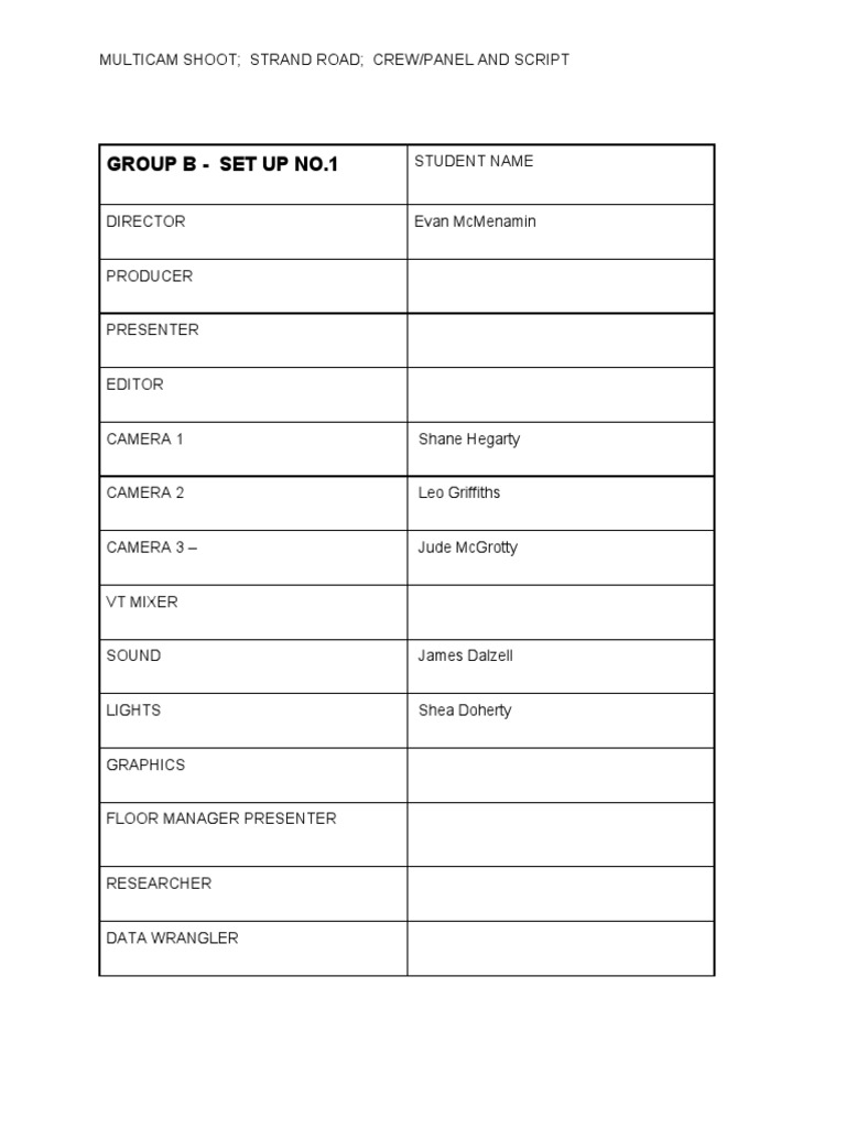 TV Studio Multicam Production | PDF | Social Science | Science ...