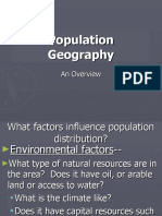 Factors Influencing Population Distribution & Growth Rates