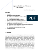 A Etimologia e A História Das Palavras Na Lexicografia