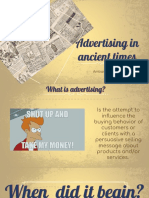 Advertising in Ancient Times