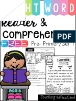 Free Sight Word Reader and Comprehension Set 1