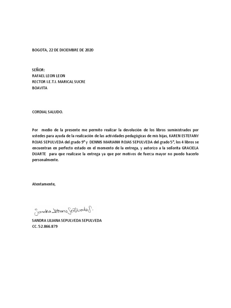 Oficio Entrega Libros | PDF