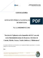 Convocatoria Servicio de Vigilancia E1-2021