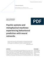Psychic Systems and Metaphysical Machines: Experiencing Behavioural Prediction With Neural Networks