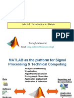 Tariq Mahmood: Lab:1-2 Introduction To Matlab