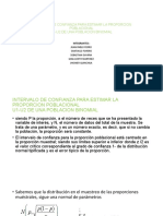 Intervalo de Confianza para Estimar La Proporcion Poblacional