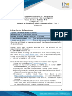 Guía de Actividades y Rúbrica de Evaluación - Fase 1 - Planea