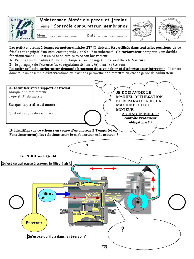 08 - Carbu A Membranes, PDF, Carburateur
