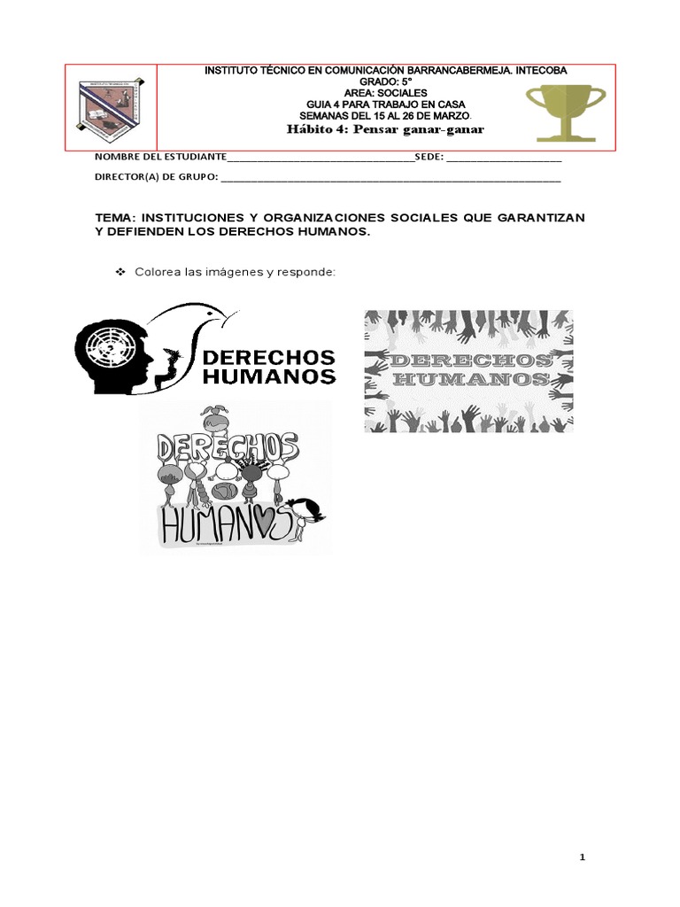 Guias 4 Sociales | PDF | Derechos humanos | Gobierno