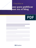 Checklist - Paso A Paso para Publicar Un Post en El Blog