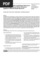 Visual Qualitative Research Methodologies