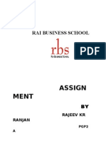 Assign Ment: Rai Business School
