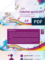 Colorful Sports PPT: Applicable Service Education Report / Work Plan / Work Summary, Etc