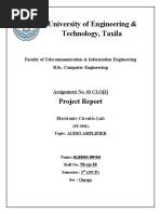 University of Engineering & Technology, Taxila: Project Report