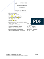 Extra Grammar Exercises (Unit 2, Page 12) : Top Notch Fundamentals, Third Edition