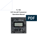 FL-760 VHF Aircraft Transceiver Operations Manual