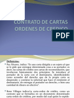 Contrato de Cartas Ordenes de Credito