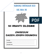 Iwe Egbogi Iwosan Ko Semani: Ni Iranti Ologbe