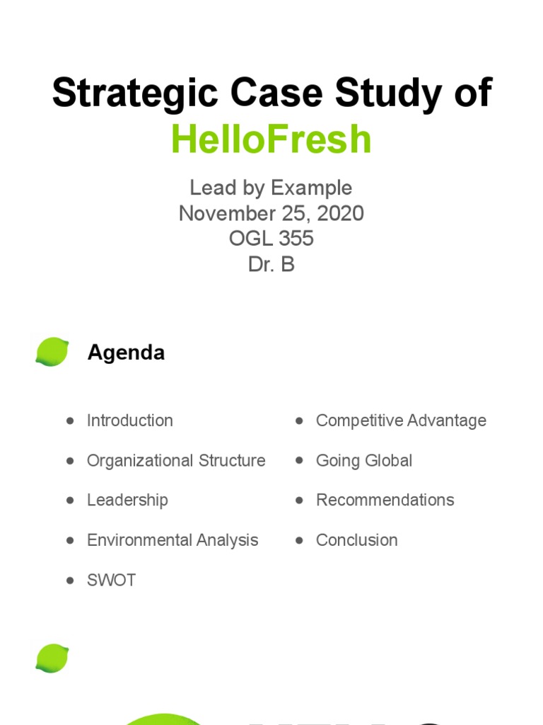 HelloFresh Marketing Case Study