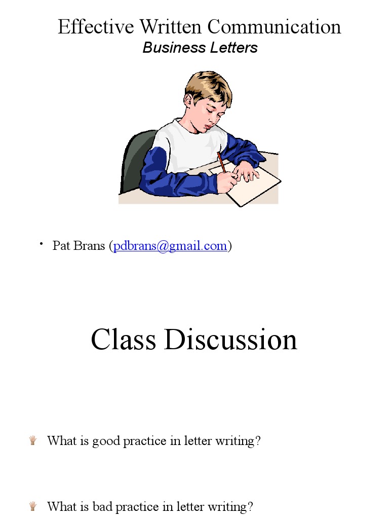 Effective Written Communication: Business Letters | PDF