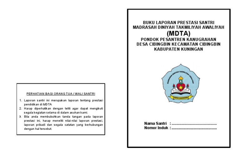 Cover Raport Pondok Pesantren Pdf