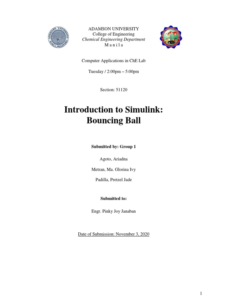 Introduction To Simulink - Bouncing Ball | PDF | Computers
