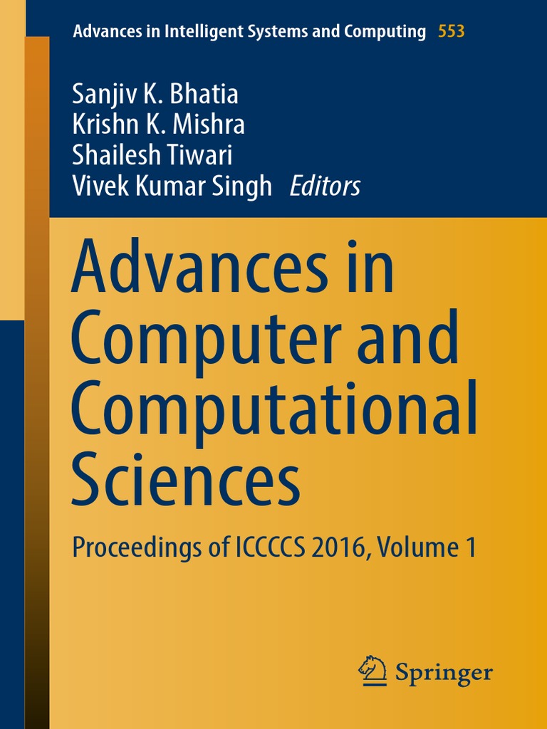 Advances in Computer and Computational Sciences | PDF | Cluster ...