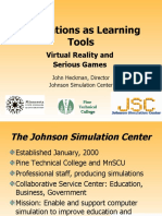 Simulations As Learning Tools: Virtual Reality and Serious Games