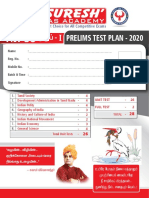 TNPSC: I Prelims Test Plan - 2020