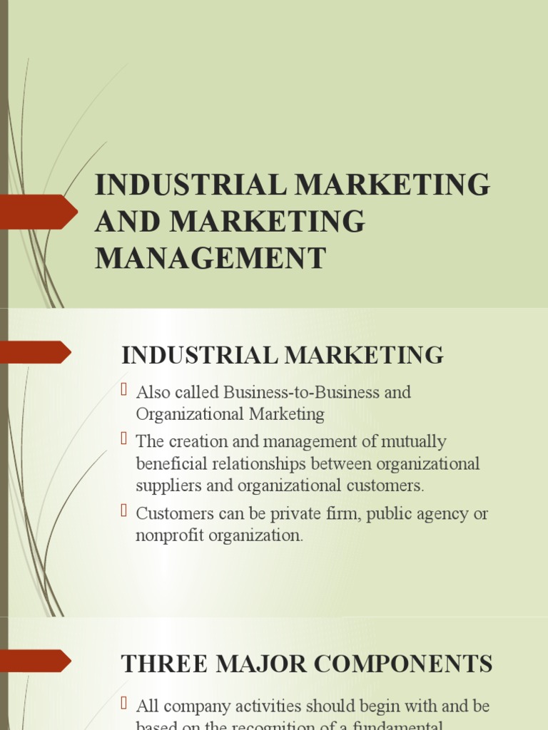 Key Principles of Industrial Marketing Management Understanding