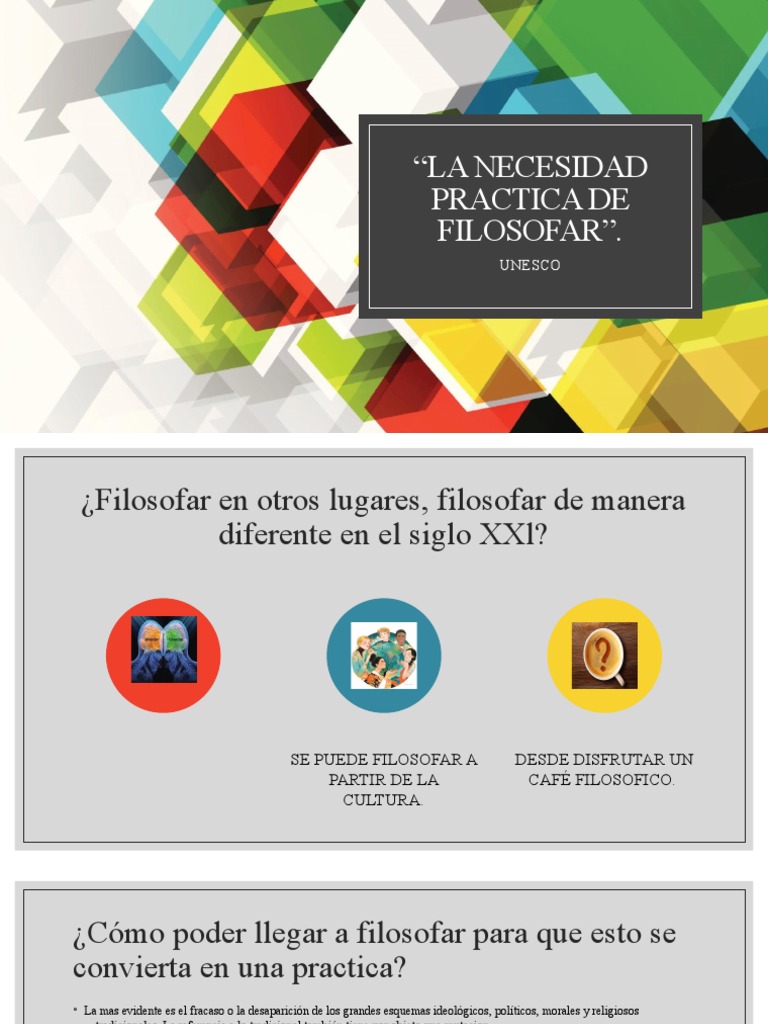 LA NECESIDAD Practica DE FILOSOFAR | PDF | Filosofía