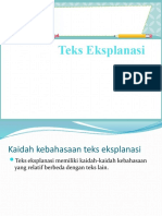 Kaidah Kebahasaan Teks Eksplanasi