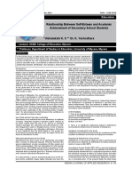 Relationship Between Self-Esteem and Academic Achievement of Secondary School Students Vishalakshi K. K Dr. K. Yeshodhara