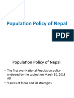 Population Policy of Nepal