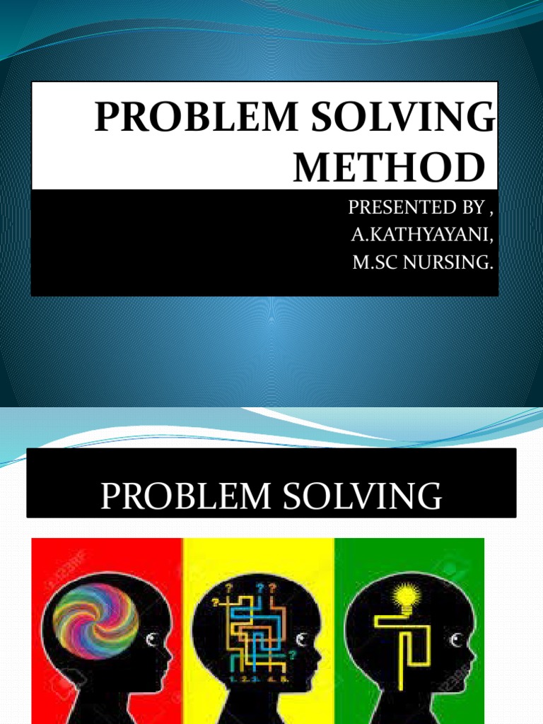 Problem Solving Method Pdf , Problem-Solving Strategies and Obstacles ...