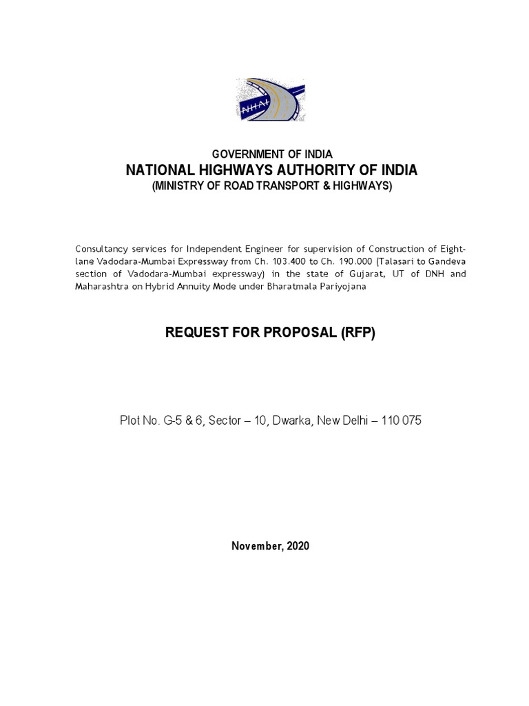Request for Proposal for Consultancy Services to Act as Independent