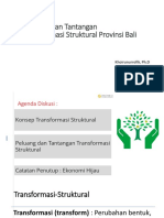 Peluang dan Tantangan Transformasi Struktural Provinsi Bali