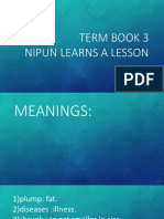 Term Book 3 Nipun Learns A Lesson