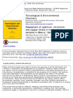 Toxicological & Environmental Chemistry: Click For Updates