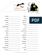 Alloween ORD Cramble: How Many of The Halloween Words Below Can You Unscramble?