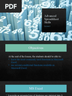 Lesson 3 - Advanced Spreadsheet Skills